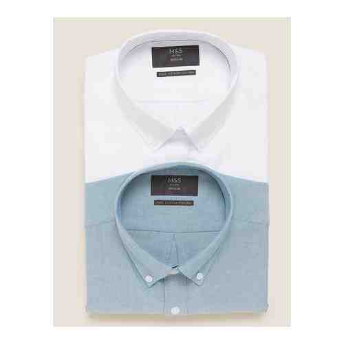 Комплект рубашек стандартного кроя из чистого хлопка (2 шт) арт. T117259