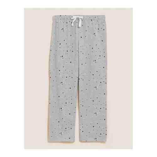 Пижамные брюки из чистого хлопка с принтом звезды арт. T371580P