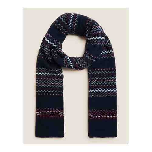 Вязаный шарф из акрила Fair Isle арт. T096434